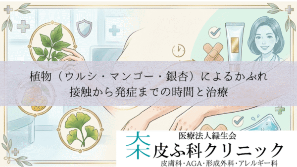 植物（ウルシ・マンゴー・銀杏）によるかぶれ｜接触から発症までの時間と治療