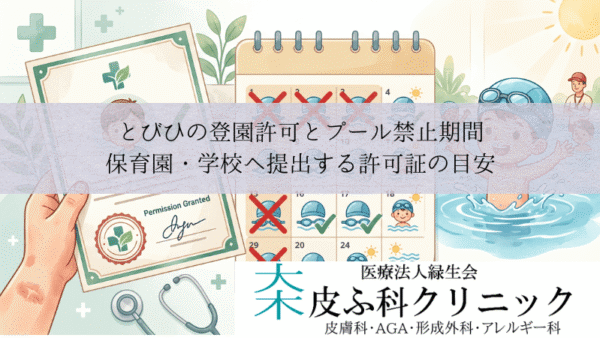 とびひの登園許可とプール禁止期間｜保育園・学校へ提出する許可証の目安