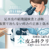 足水虫の顕微鏡検査と診断|市販薬で治らない痒みの正体と偽水虫