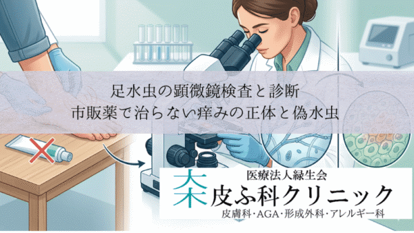 足水虫の顕微鏡検査と診断|市販薬で治らない痒みの正体と偽水虫