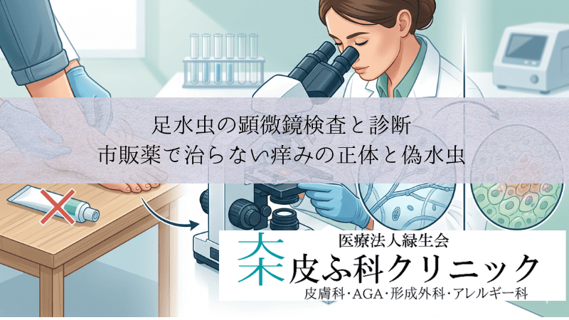 足水虫の顕微鏡検査と診断|市販薬で治らない痒みの正体と偽水虫