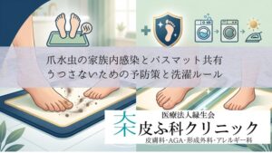 爪水虫の家族内感染とバスマット共有｜うつさないための予防策と洗濯ルール