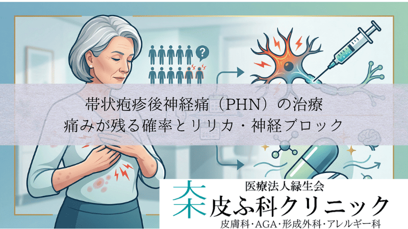 帯状疱疹後神経痛（PHN）の治療｜痛みが残る確率とリリカ・神経ブロック