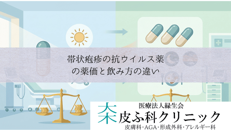 帯状疱疹の抗ウイルス薬｜アメナリーフ・バルトレックスの薬価と飲み方の違い