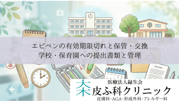 エピペンの有効期限切れと保管・交換｜学校・保育園への提出書類と管理