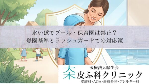 水いぼでプール・保育園は禁止？｜登園基準とラッシュガードでの対応策