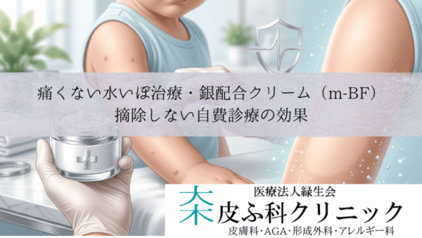 痛くない水いぼ治療・銀配合クリーム（m-BF）｜摘除しない自費診療の効果