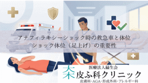 アナフィラキシーショック時の救急車と体位｜ショック体位（足上げ）の重要性