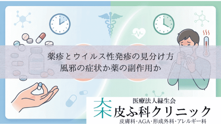 薬疹とウイルス性発疹(中毒疹)の見分け方|風邪の症状か薬の副作用か