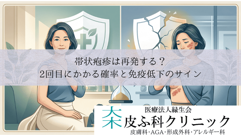 帯状疱疹は再発する？｜2回目にかかる確率と免疫低下のサイン