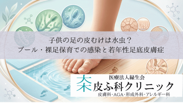 子供の足の皮むけは水虫？｜プール・裸足保育での感染と若年性足底皮膚症