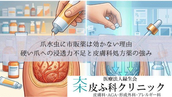 爪水虫に市販薬は効かない理由｜硬い爪への浸透力不足と皮膚科処方薬の強み
