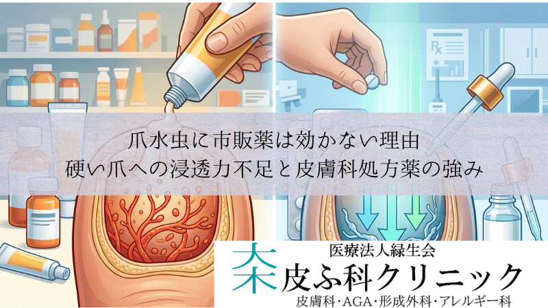 爪水虫に市販薬は効かない理由｜硬い爪への浸透力不足と皮膚科処方薬の強み
