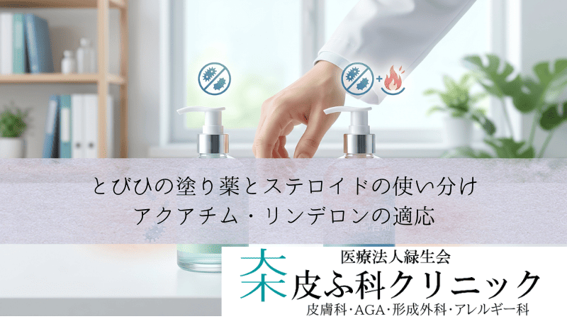 とびひの塗り薬とステロイドの使い分け|アクアチム・リンデロンの適応
