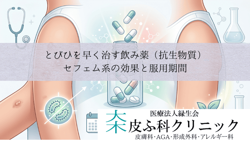とびひを早く治す飲み薬(抗生物質)|セフェム系の効果と服用期間