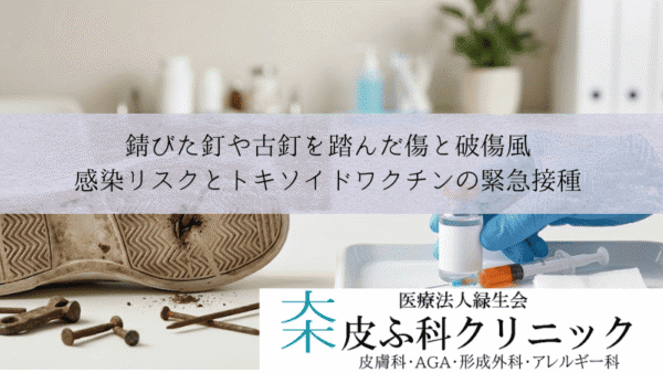 錆びた釘や古釘を踏んだ傷と破傷風｜感染リスクとトキソイドワクチンの緊急接種