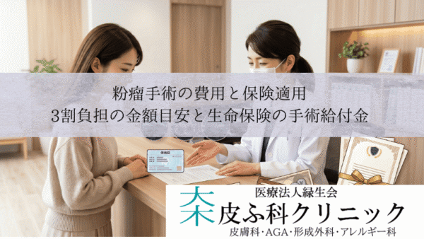 粉瘤手術の費用と保険適用｜3割負担の金額目安と生命保険の手術給付金