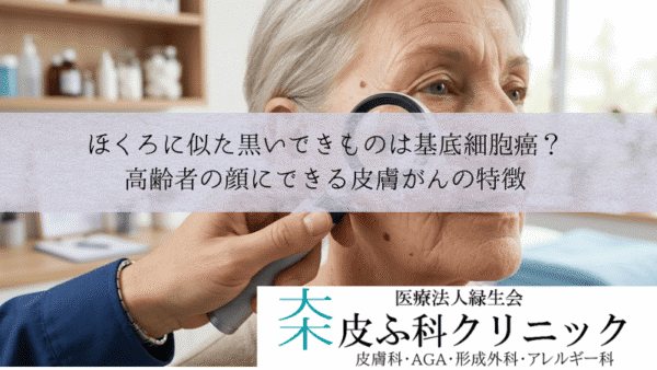 ほくろに似た黒いできものは基底細胞癌？｜高齢者の顔にできる皮膚がんの特徴
