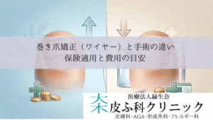 巻き爪矯正（ワイヤー）と手術（フェノール法）の違い｜保険適用と費用の目安