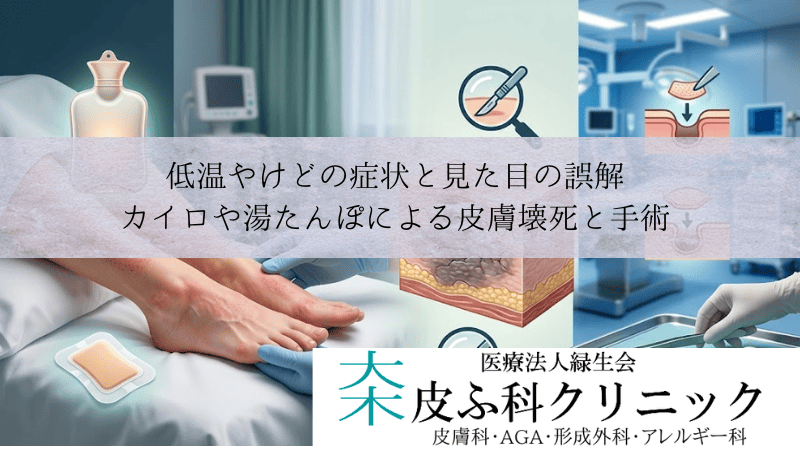 低温やけどの症状と見た目の誤解｜カイロや湯たんぽによる皮膚壊死と手術