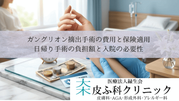 ガングリオン摘出手術の費用と保険適用｜日帰り手術の負担額と入院の必要性