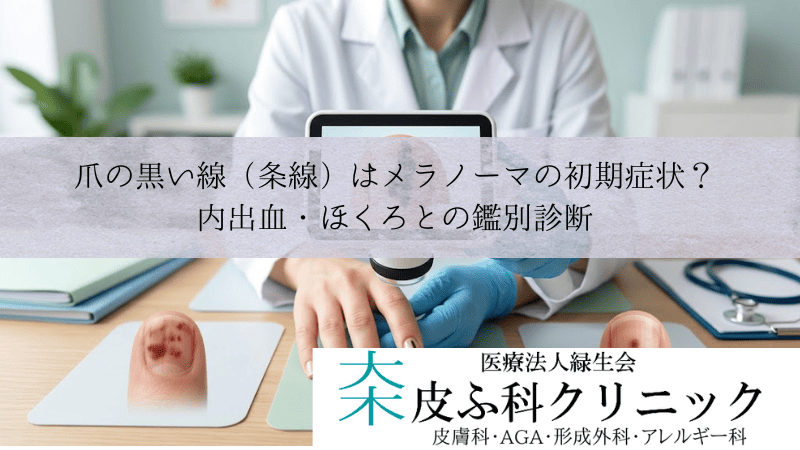 爪の黒い線（条線）はメラノーマの初期症状？｜内出血・ほくろとの鑑別診断