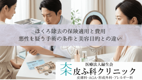 ほくろ除去の保険適用と費用｜悪性を疑う手術の条件と美容目的との違い