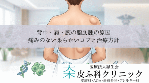 背中・肩・腕の脂肪腫の原因｜痛みのない柔らかいコブと治療方針