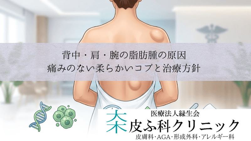 背中・肩・腕の脂肪腫の原因｜痛みのない柔らかいコブと治療方針