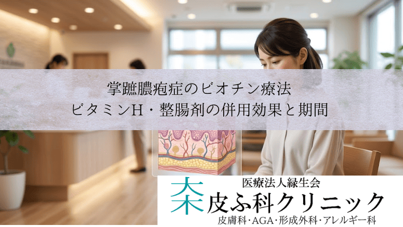 掌蹠膿疱症のビオチン療法｜ビタミンH・整腸剤（ミヤBM）の併用効果と期間
