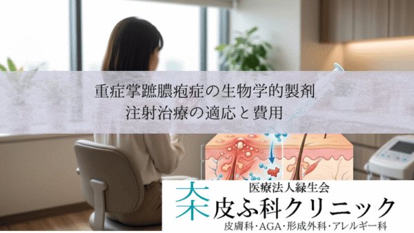 重症掌蹠膿疱症の生物学的製剤（トレムフィア等）｜注射治療の適応と費用