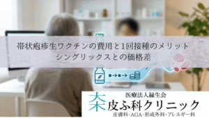 帯状疱疹生ワクチンの費用と1回接種のメリット|シングリックスとの価格差