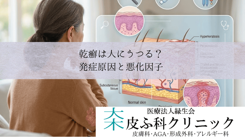 乾癬は人にうつる?|遺伝・ストレス・メタボなど発症原因と悪化因子
