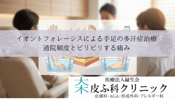 イオントフォレーシスによる手足の多汗症治療｜通院頻度とビリビリする痛み