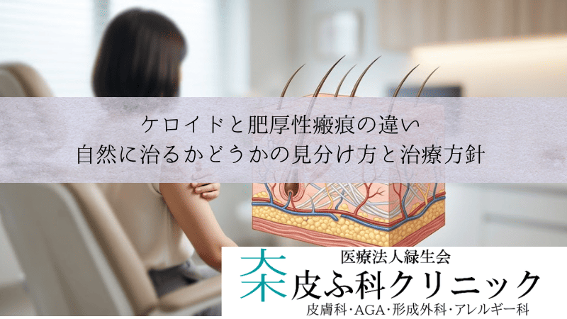 ケロイドと肥厚性瘢痕の違い｜自然に治るかどうかの見分け方と治療方針