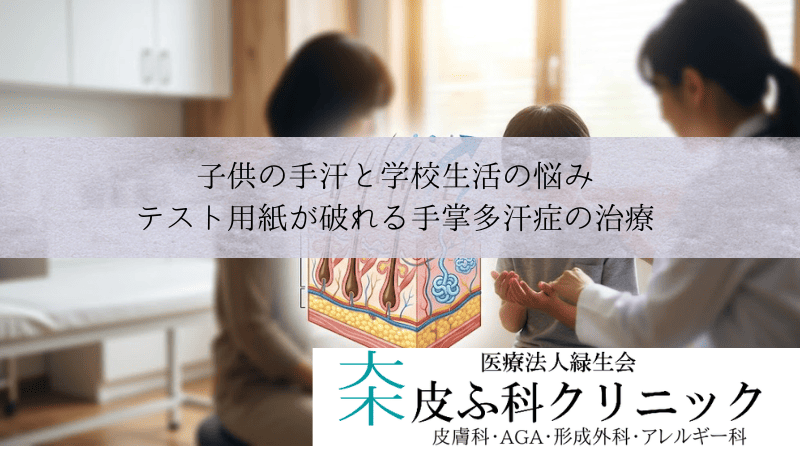 子供の手汗と学校生活の悩み｜テスト用紙が破れる手掌多汗症の治療