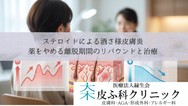 ステロイドによる酒さ様皮膚炎｜薬をやめる離脱期間のリバウンドと治療