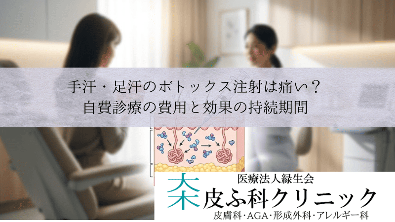 手汗・足汗のボトックス注射は痛い？｜自費診療の費用と効果の持続期間