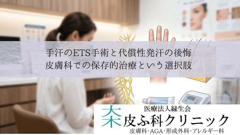 手汗のETS手術と代償性発汗の後悔|皮膚科での保存的治療という選択肢