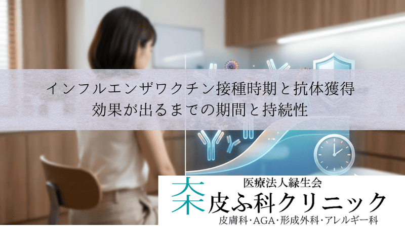 インフルエンザワクチン接種時期と抗体獲得|効果が出るまでの期間と持続性