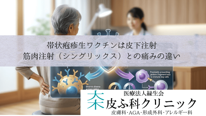 帯状疱疹生ワクチンは皮下注射｜筋肉注射（シングリックス）との痛みの違い