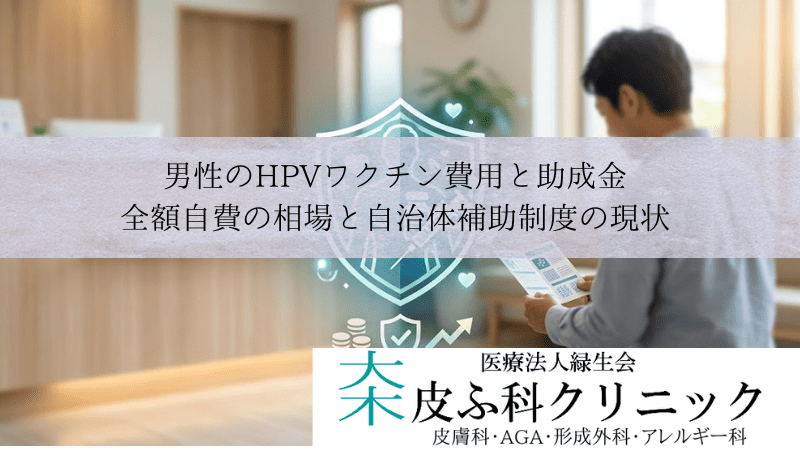 男性のHPVワクチン費用と助成金|全額自費の相場と自治体補助制度の現状