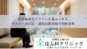 帯状疱疹生ワクチンを選ぶべき人｜コスト・副反応・通院回数重視の判断基準