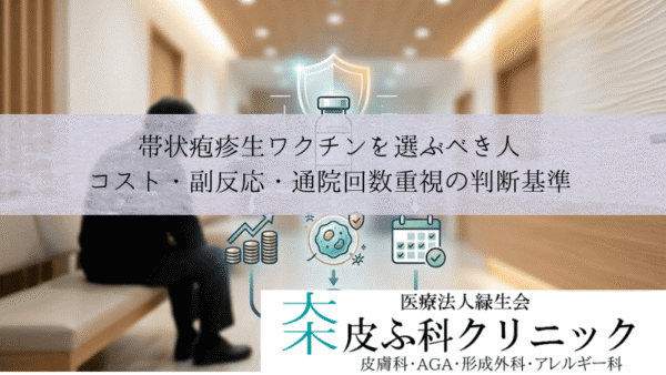 帯状疱疹生ワクチンを選ぶべき人｜コスト・副反応・通院回数重視の判断基準