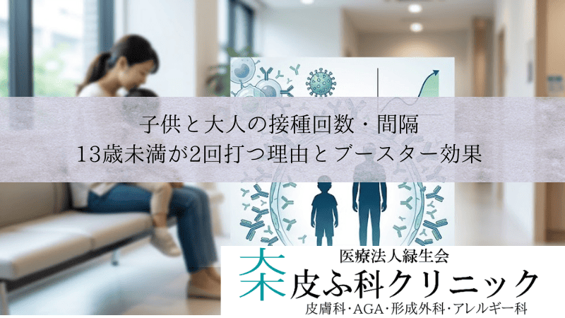 子供と大人の接種回数・間隔｜13歳未満が2回打つ理由とブースター効果