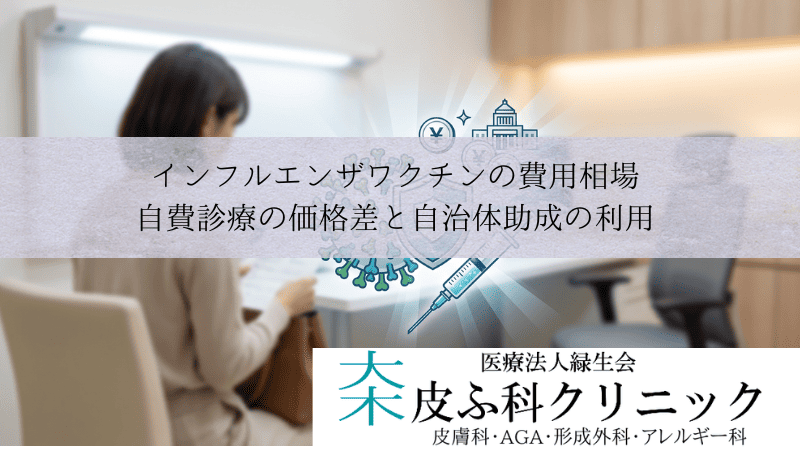 インフルエンザワクチンの費用相場|自費診療の価格差と自治体助成の利用