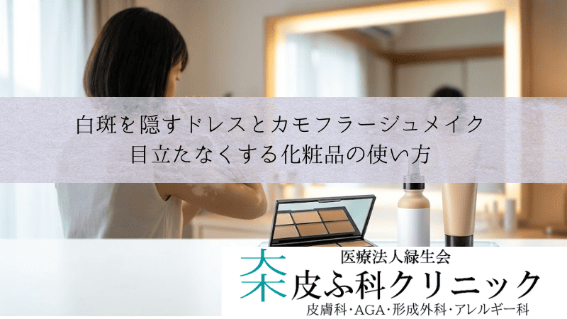 白斑を隠すドレスとカモフラージュメイク｜目立たなくする化粧品の使い方