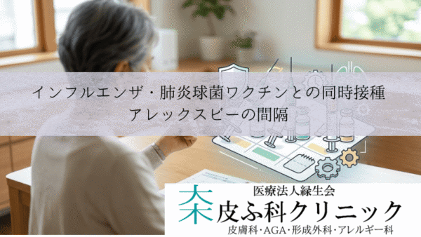 インフルエンザ・肺炎球菌ワクチンとの同時接種｜アレックスビーの間隔