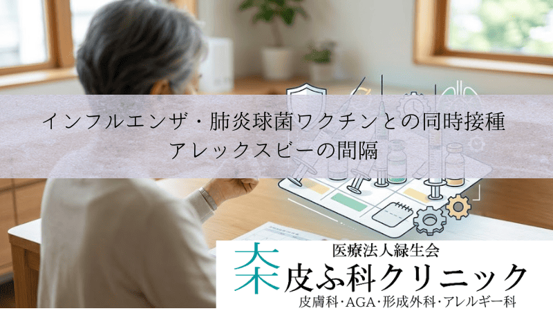 インフルエンザ・肺炎球菌ワクチンとの同時接種|アレックスビーの間隔