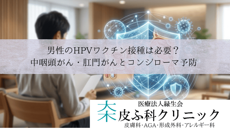 男性のHPVワクチン接種(シルガード9・ガーダシル)|尖圭コンジローマ予防